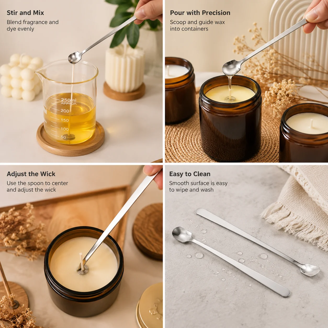 1/2PCS Set Sendok Pembuat Lili - Candle Supplies Kit ulasan dan harga
