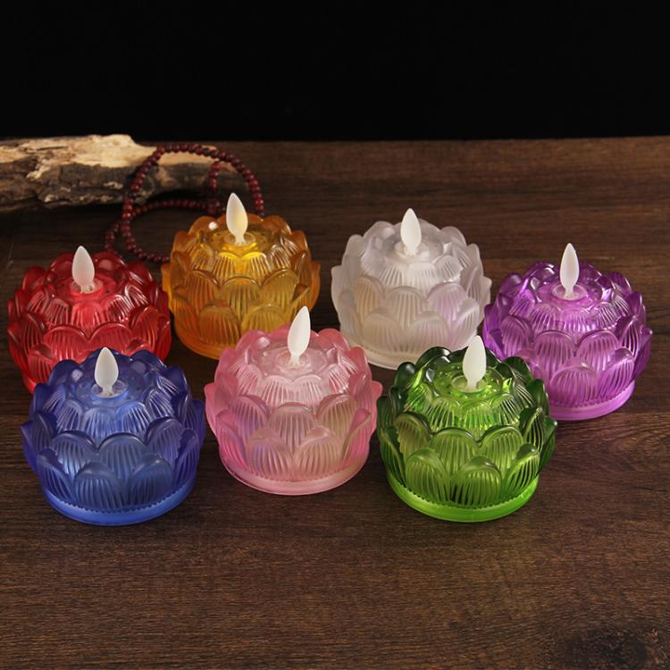 Lampu Teratai LED Kaca Berwarn - Candle Glass Supplies ulasan dan harga