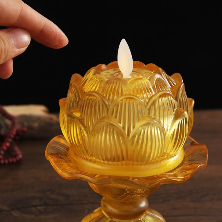 Lampu Teratai LED Kaca Berwarn - Candle Glass Supplies ulasan dan harga
